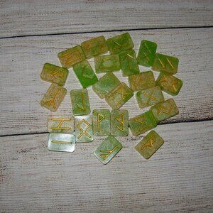 Viking Futhark Runes Stone Set